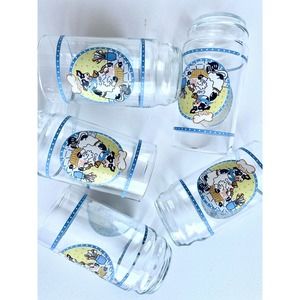 5 Holestein Cow Chef 16 oz Indiana Glass Company glassware cup drinking